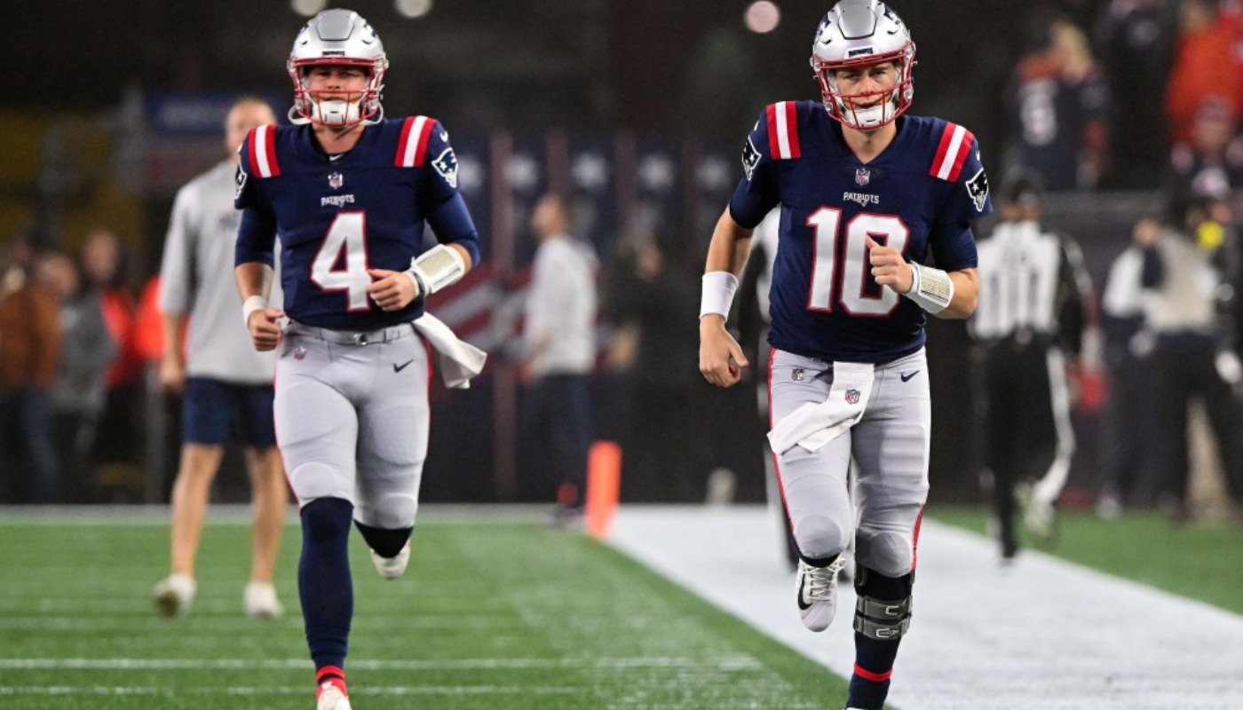 QB Mac Jones y QB Bailey Zappe. (Foto: Getty Images)