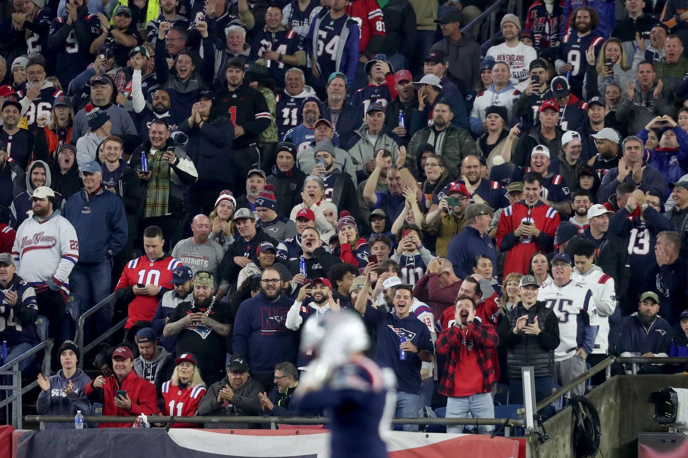 Afición de los New England Patriots. (Foto: The Boston Globe)