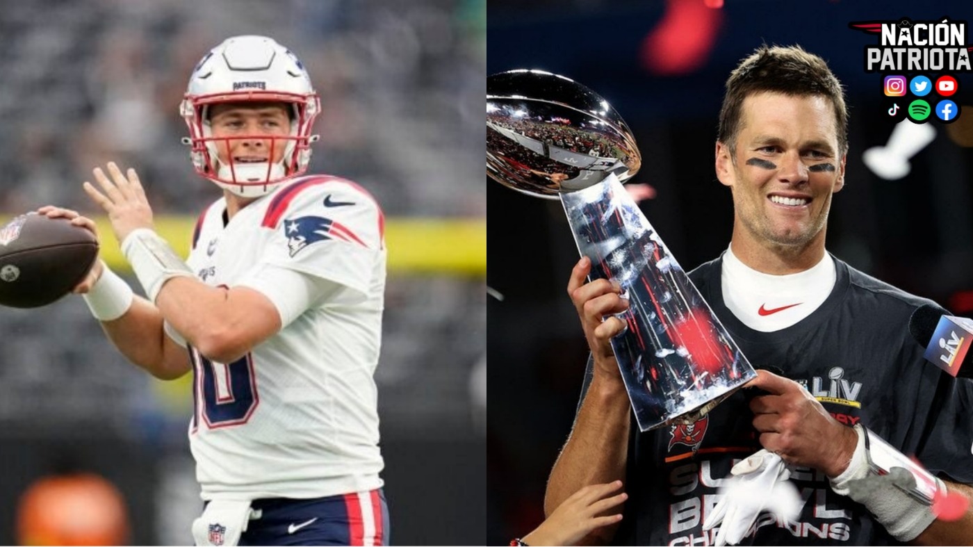 Mac Jones y Tom Brady. (Foto: Nación Patriota vía Getty Images/AP)